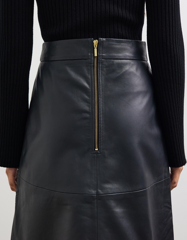 Sofia Irina - Leather Midi Skirt