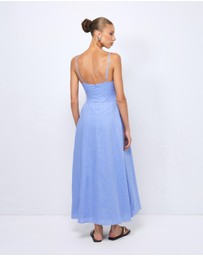 AERE - Gabriella Linen Midi Dress