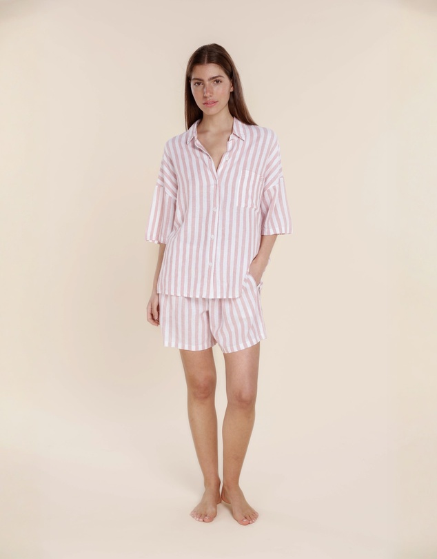 Gingerlilly - Evie Stripe Linen Short Set