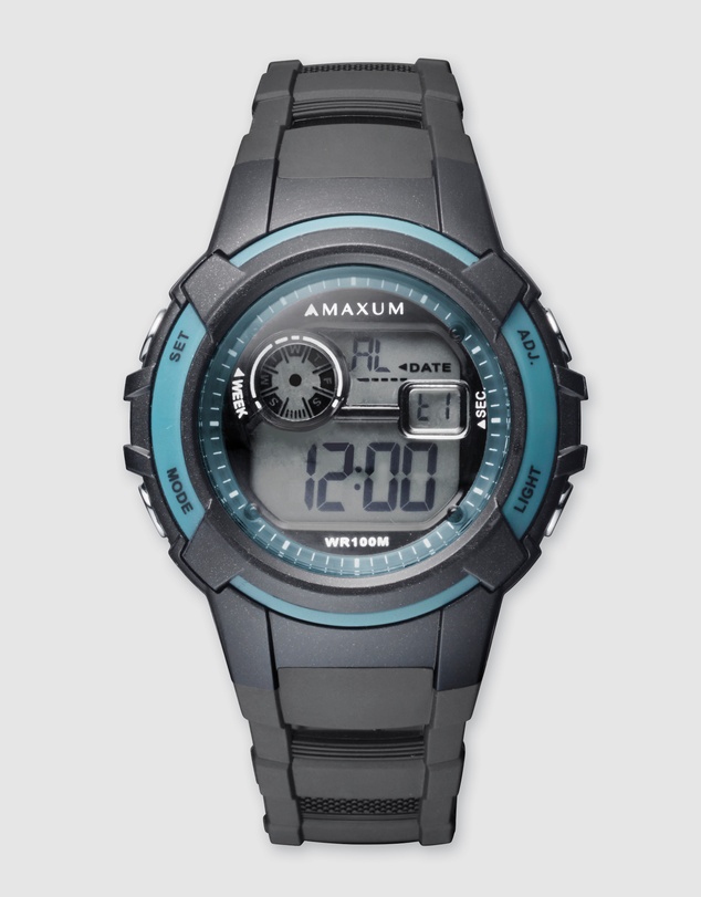Maxum - Button - Black & Teal Digital