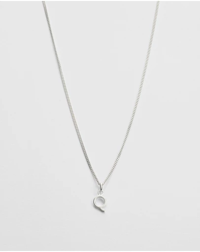 Kirstin Ash - Q Outline Initial Necklace