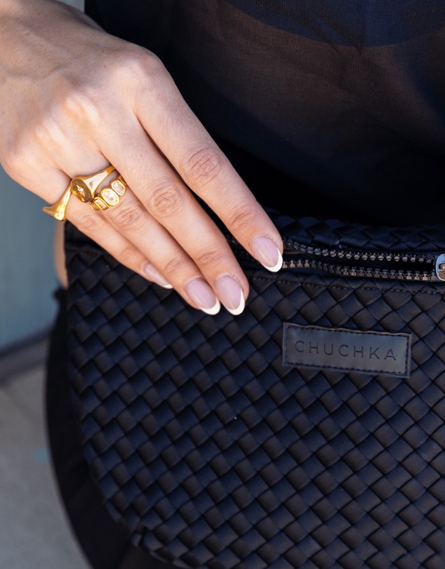 Chuchka - Woven Neoprene Belt Bag Black