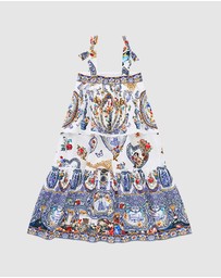 Camilla - Bow Strap Tiered Maxi Dress - Kids-Teens