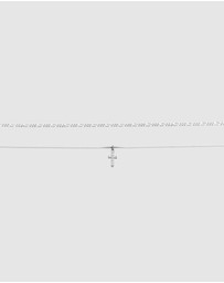Elli Jewelry - Necklace Choker Layer Cross Filigree with Zirconia in 925 Sterling Silver