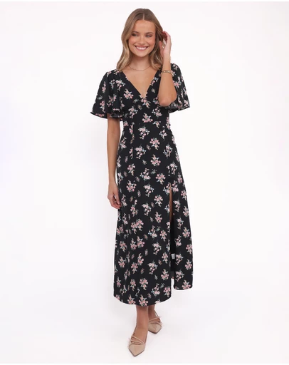 Petal & Pup - Savani Maxi Dress - Black Floral