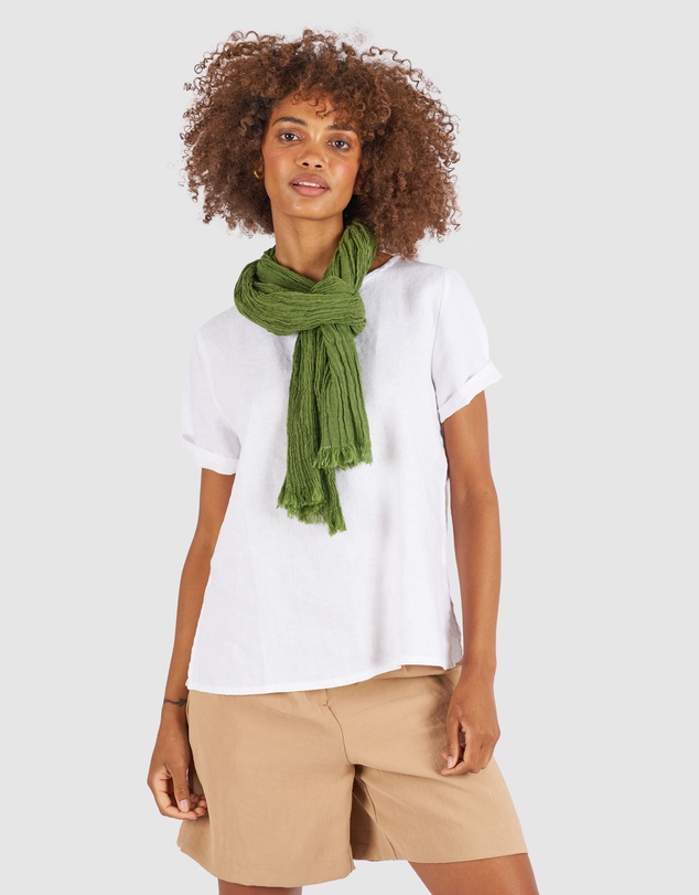 CAMIXA - French Linen Crinkled Scarf