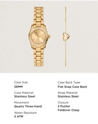 Michael Kors - Lexington Gold Tone Analogue Watch