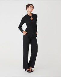 Forcast - Ciara Keyhole Lurex Knit Top