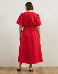 Atmos&Here Curvy - Jasmine Linen Blend Midi Dress