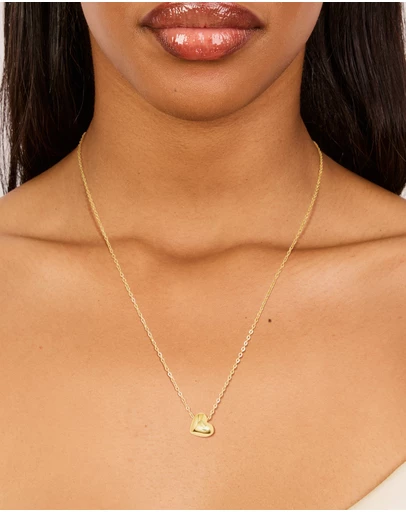 Lovisa - Waterproof Gold Plated Stainless Steel Chunky Heart Pendant Necklace