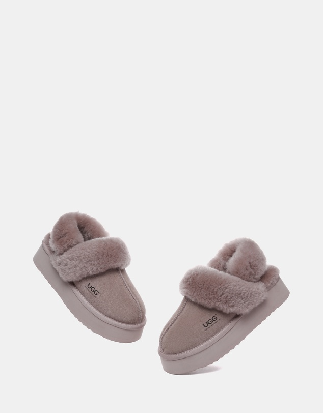 EVERAU - Australian Shepherd Ugg Musa Platform Cow Suede Upper House Shoes