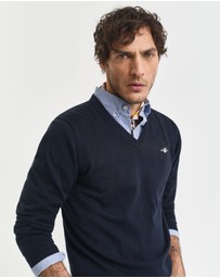 Gant - Classic Cotton V-Neck Sweater