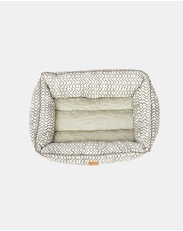 Mog & Bone - Bolster Dog Bed - Mocha Wave