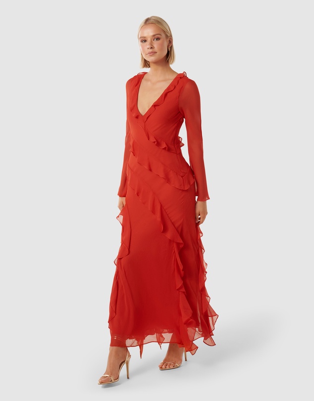 Forever New - Bonnie Ruffle Long Sleeve Dress