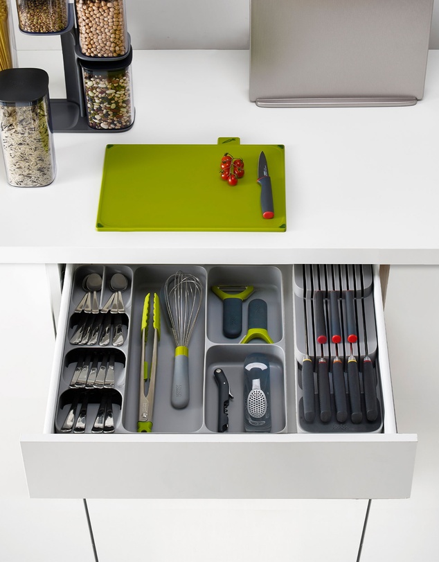 Joseph Joseph - DrawerStore™ Cutlery, Utensil & Gadget Organiser (Grey)