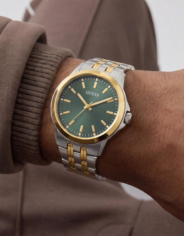 GUESS - GUESS Mens Two-Tone Analogue Watch