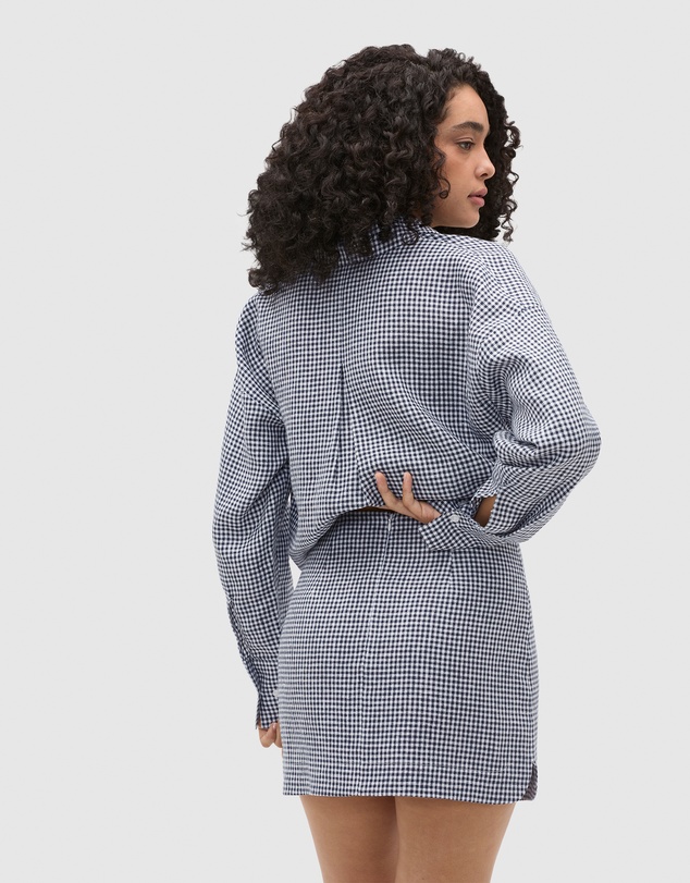 Seed Heritage - Linen Gingham Mini Skirt