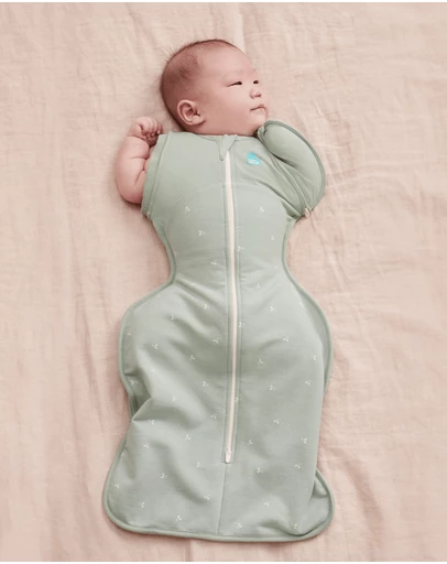 Love to Dream - Swaddle Up™ Transition Bag 1.5 TOG Stretch Cotton Fleece Twigs Olive