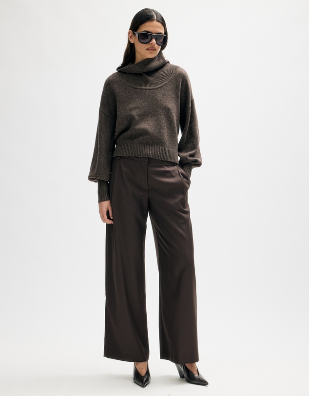Minima Esenciales - Rian Wool Cashmere Funnel Neck Jumper