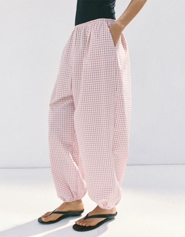 M.N.G - Checked Plaid Baggy Trousers