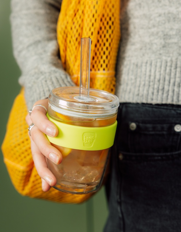 KeepCup - Longplay Cold Cup 12oz Reusable Coffee Cup with Boba Straw Lid