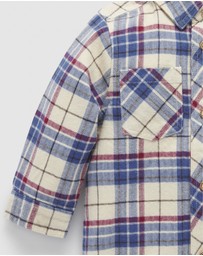 Purebaby - Check Shirt -Kids-Babies
