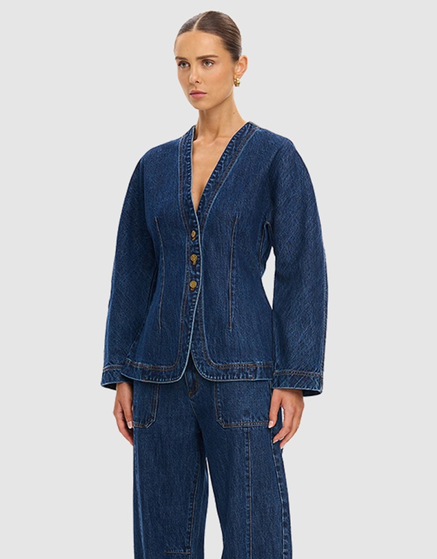 KIVARI - Jessica Denim Barrel Jacket