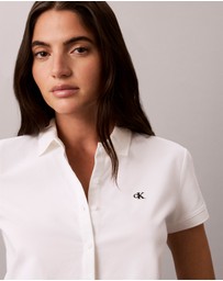 Calvin Klein Jeans - Cooling Jersey Cropped Polo Shirt