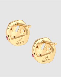 Elli Jewelry - Earrings Stud Gemstone Dream 925 Sterling Silver Gold-Plated