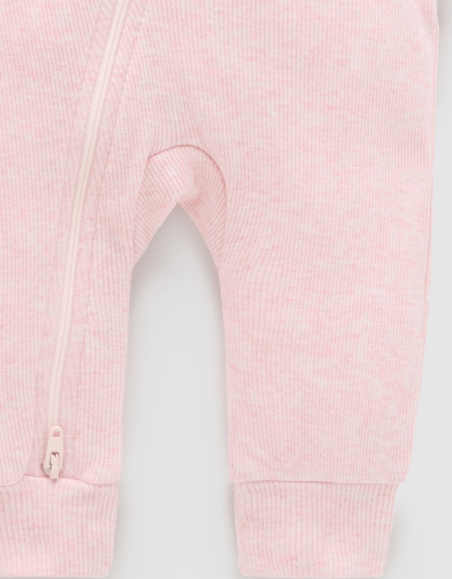 Purebaby - Ribbed Zip Growsuit -Kids-Babies