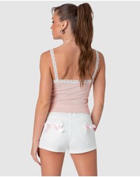 EDIKTED - Amilia lace trim tank top
