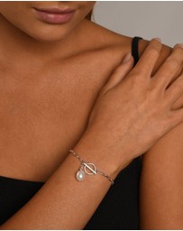 Von Treskow - Fine Clip Chain Bracelet with Pearl