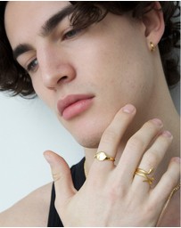 HOUSE OF SLANI - Flat Natura Signet Ring