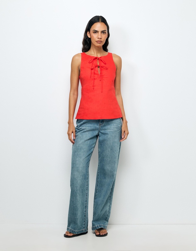 AERE - Arden Tie Front Top