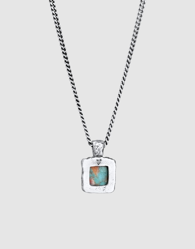 Haze & Glory - ICONIC EXCLUSIVE - Copper Turquoise Pendant Necklace in Oxidised 925 Silver