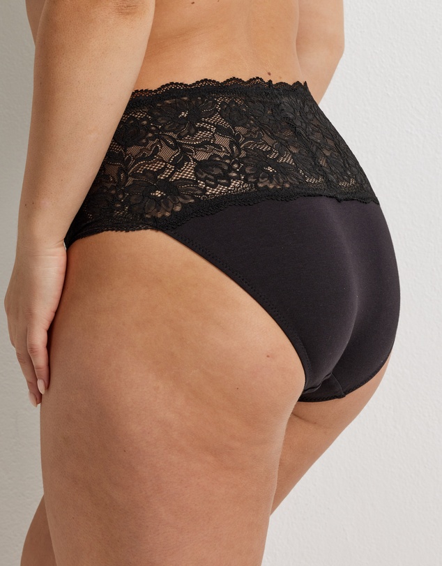 Kayser - 2 Pack Daily Essentials Cotton & Floral Lace Full Brief (465 )