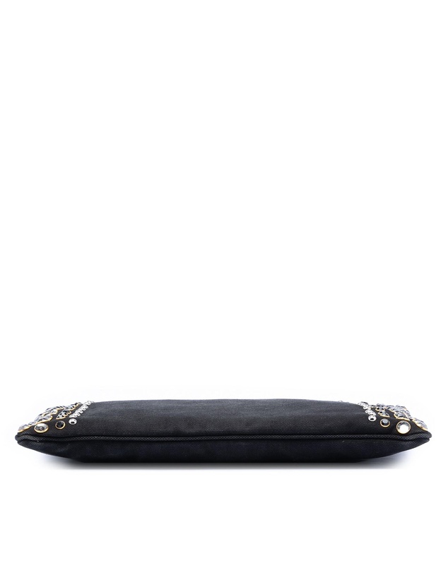 Pre-Loved by Azura Reborn - Pre-Loved Canvas Canapa Studded Vernice Clutch