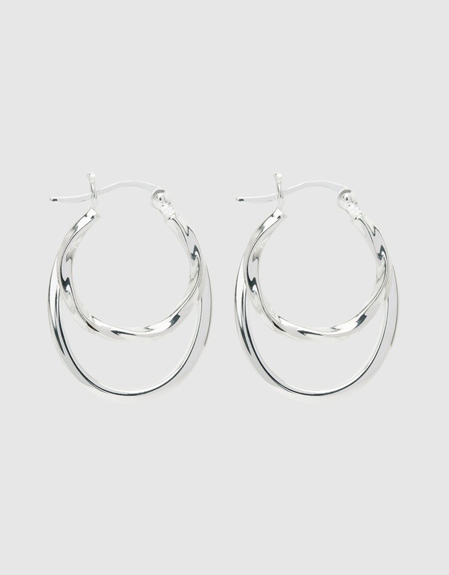Najo - Sea of Change Silver Hoop Earrings