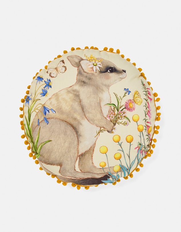 Linen House Kids - Wilma Wallaby Filled Round Cushion