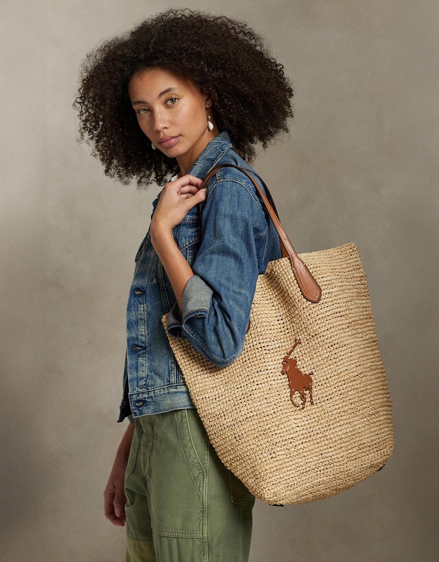 Polo Ralph Lauren - Big Pony Raffia Large Tote - The ICONIC Exclusive