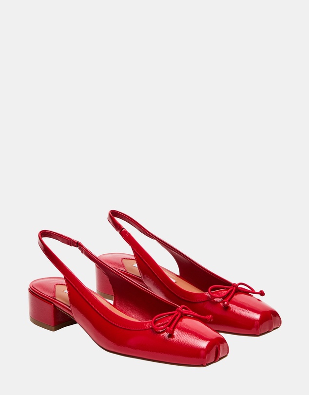 Steve Madden - Loved Red Crinkle Patent Heels