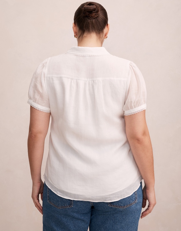 Forever New Curve - Posie Curve Lace Detail Blouse