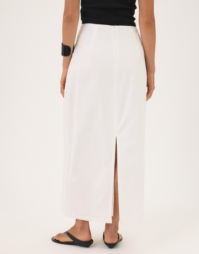 Atmos&Here - Flora Cotton Skirt With Placement Embroidery