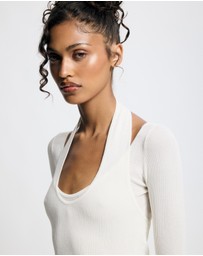 Lover - Solange Layered Knit Halter Top