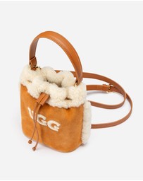 Ozwear Connection Uggs - Ugg Shearling Logo Mini Bucket Bag