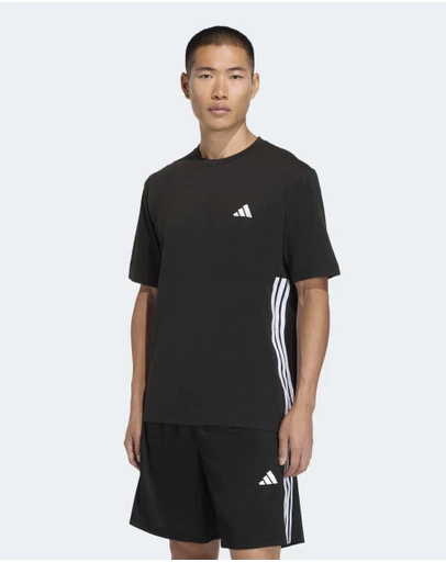 adidas Performance - WORKOUT ESSENTIALS FEELREADY 3 STRIPES T-SHIRT Mens