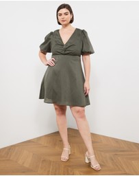 Atmos&Here Curvy - Lucia Puff Sleeve Mini Dress