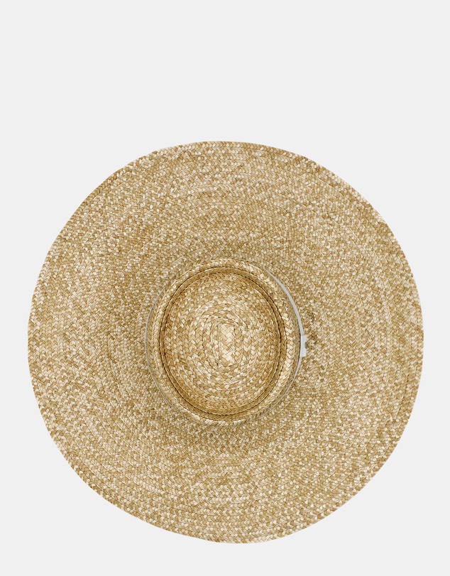 Morgan & Taylor - Ashton Wide-Brim Straw Boater in Natural Beige