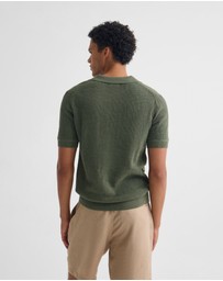 Oxford - Huck Lined Knitted Polo