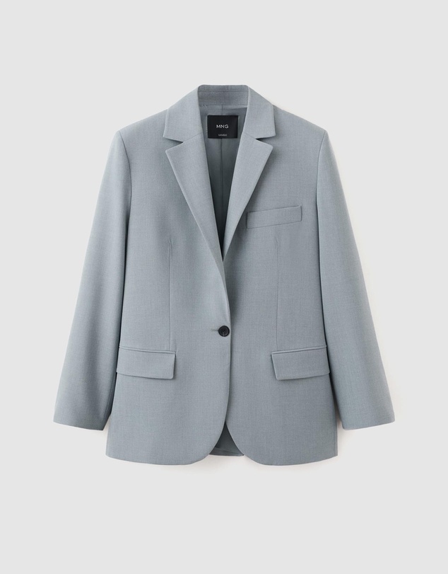 M.N.G - Straight Suit Jacket With Lapel Pockets